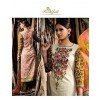 Salwar Suit- Pure Cotton with Embroidery - Beige and Pink  (Un Stitched)